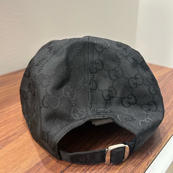 Gucci GG Supreme Monogram Black Baseball Cap - Picture 4 of 4